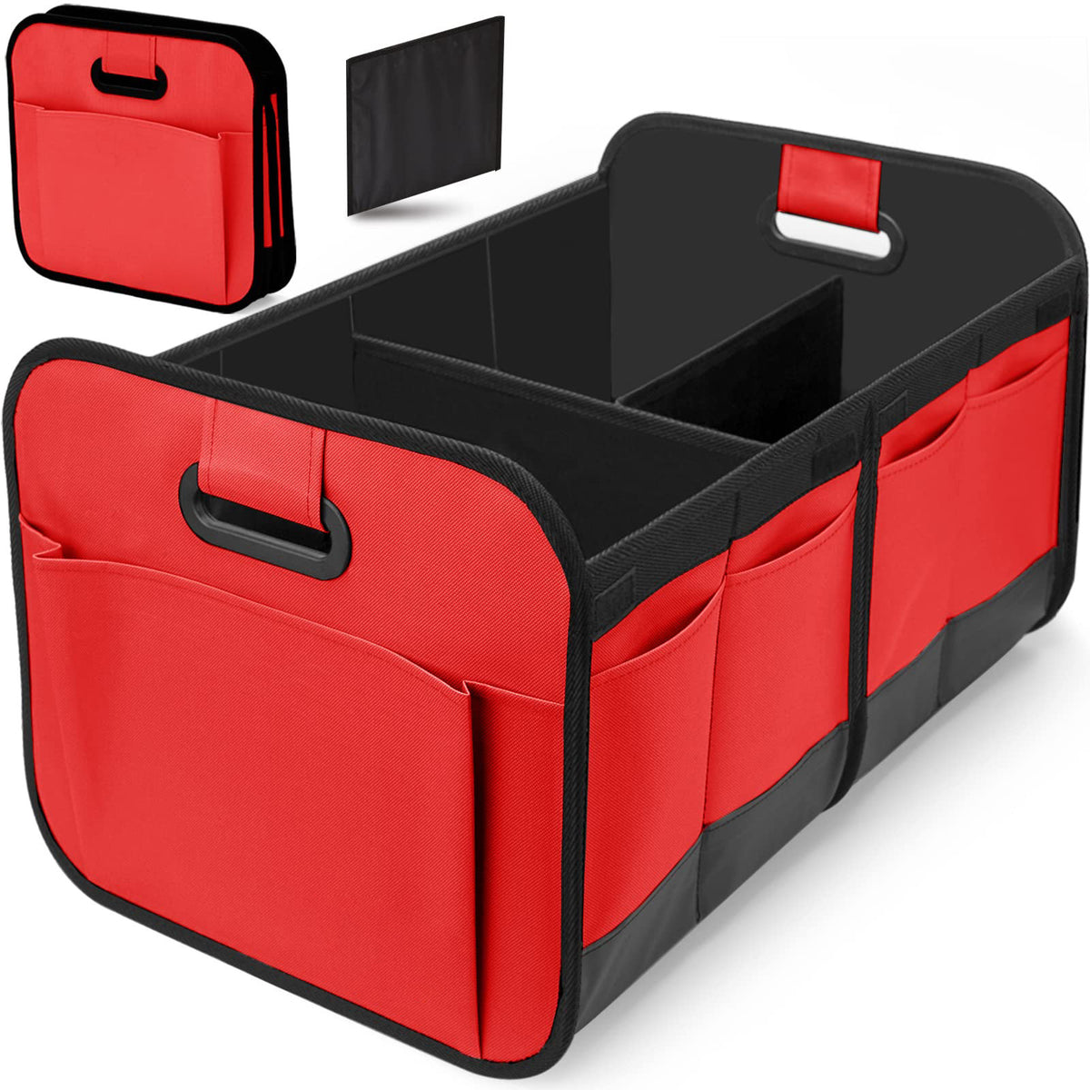Cross-Border Multifunctional Oxford Cloth Car Storage Box, Foldable Trunk Storage Box, Divided and Reinforced Storage Box - image 3
