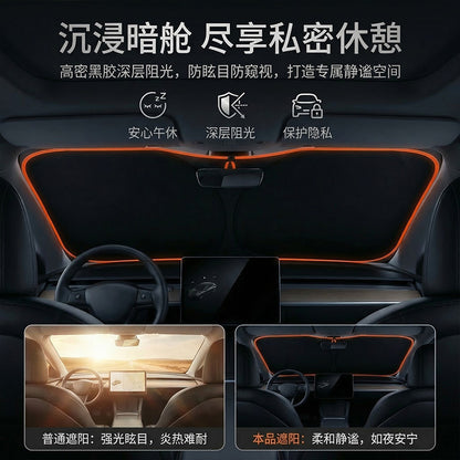 Car sunshade for the front windshield, sun protection and heat insulation device, anti-glare sunshade for cars, best-selling cross-border product - image 1