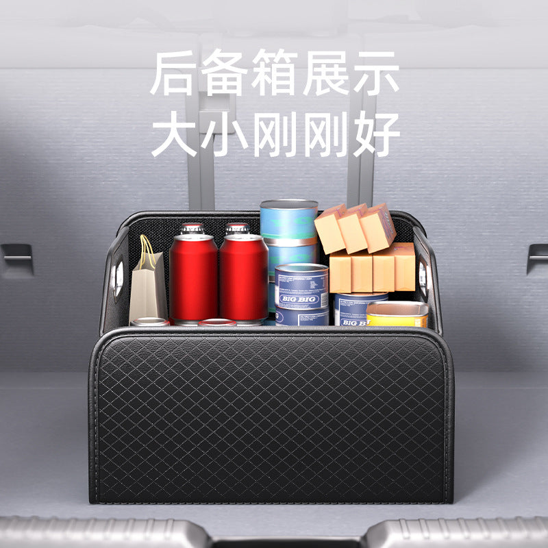 Car trunk storage box, vehicle-mounted storage box, foldable storage solution for the car's trunk, high-end - image 2