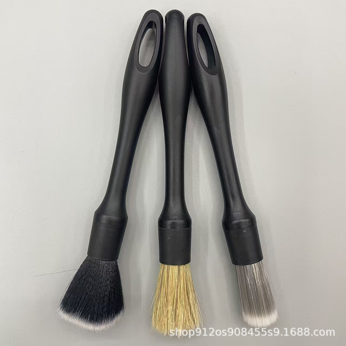 Cross-Border Car Cleaning Three-Piece Set, Air Conditioning Vent Soft Bristle Detail Brush, Gap Brush, Car Cleaning Supplies, In-Stock Manufacturer - image 3