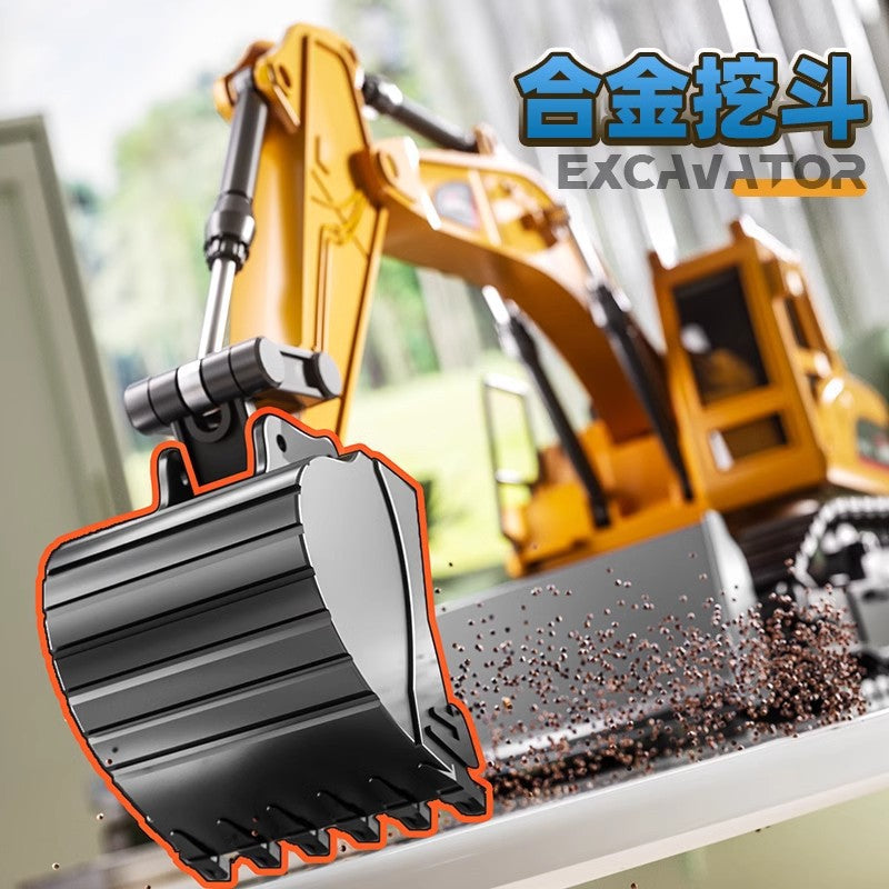 Spray remote control excavator toy, remote control construction vehicle, dump truck, digger, remote control car toy for children and boys - image 3