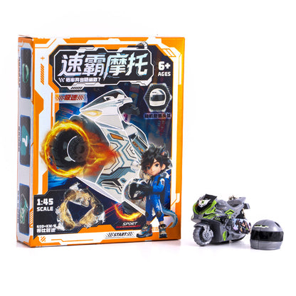Children's Toy Car Pull-Back Gift Box Motorcycle Boy's Motorcycle Model Ornament Kindergarten Small Gift Wholesale for Street Stalls - image 5