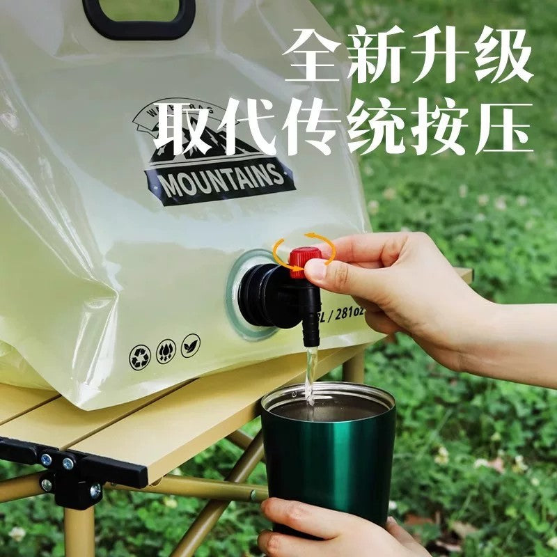 Outdoor portable folding water bag, large capacity, thickened material, camping water storage bag, plastic water bag for car travel - image 2