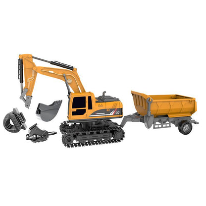 Cross-Border Alloy Digging Head Electric Spray Remote Control Engineering Vehicle Children's Simulation Engineering Vehicle Tow Truck Model Toy Car - image 5