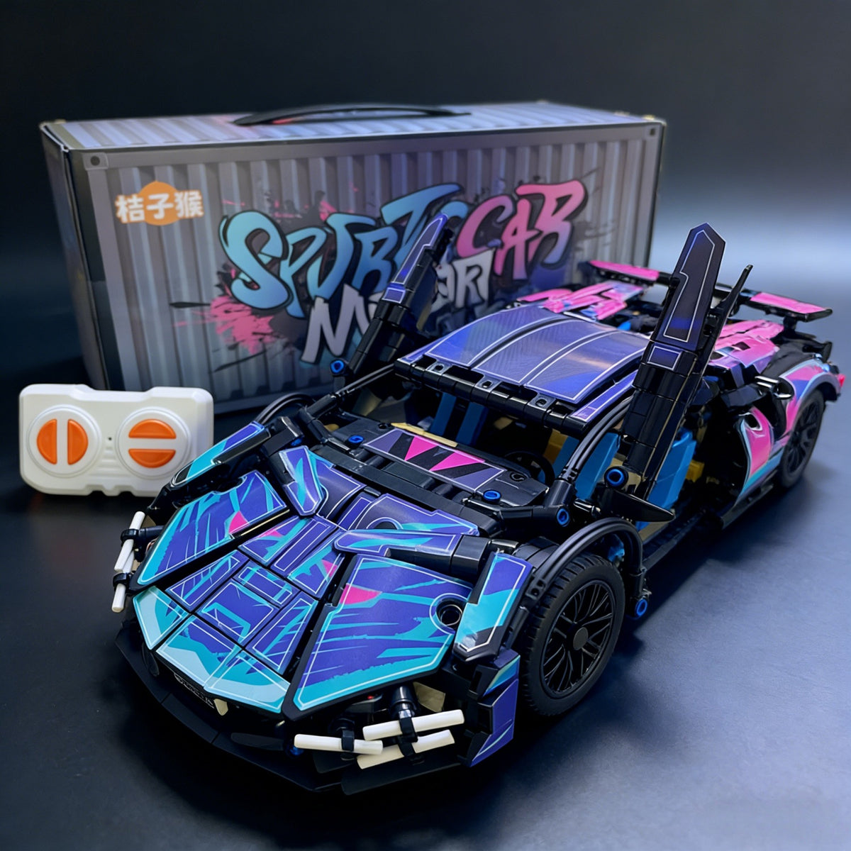 Compatible with Building Blocks, Remote Control Toys, Building Block Cars, Assembled Supercars, Children's Toy Cars, Racing Car Models, Cross-Border Small Particles - image 3