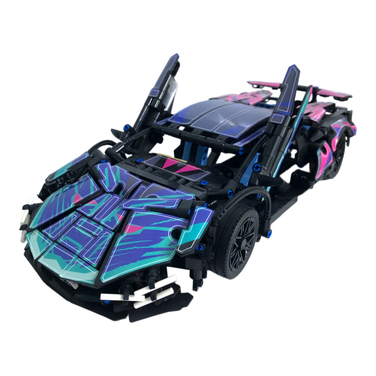 Compatible with Building Blocks, Remote Control Toys, Building Block Cars, Assembled Supercars, Children's Toy Cars, Racing Car Models, Cross-Border Small Particles - image 5
