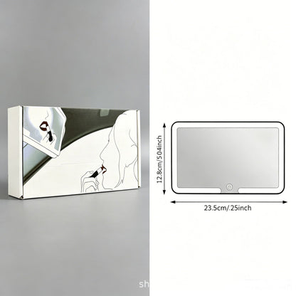 Cross-Border Car Sun Visor Makeup Mirror with Led Lights, Car-Mounted Mirror, Beauty Makeup Mirror, Interior Accessories, High-Definition - image 4