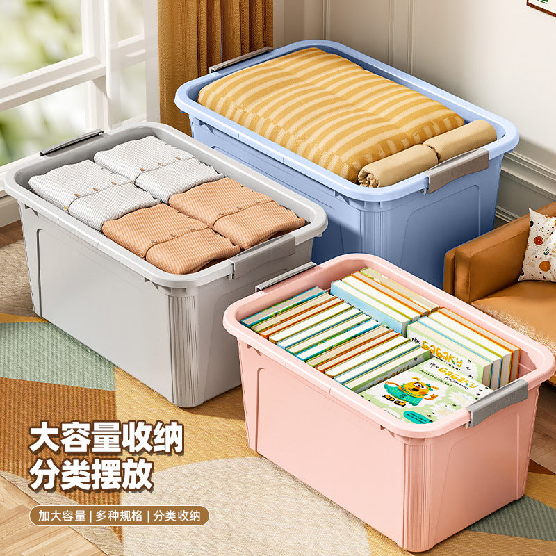 Giant Storage Box for Home Use in Living Room and Bedroom, Clothing Storage Box, Dormitory Book Organizer Box, Car-Mounted Plastic Large Box - image 2