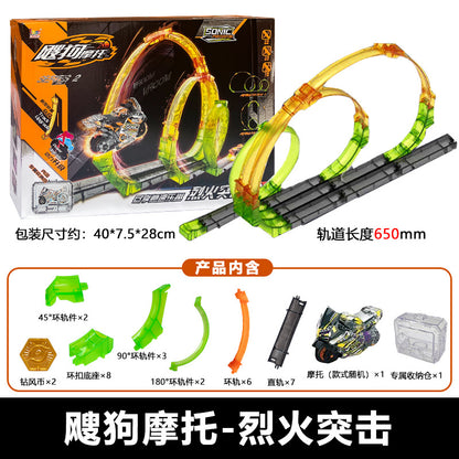 Aidong Original Sougou Motorcycle God Warrior G2 Set Track Inertia Sougou 2025 Children's Toy Car for Boys - image 2