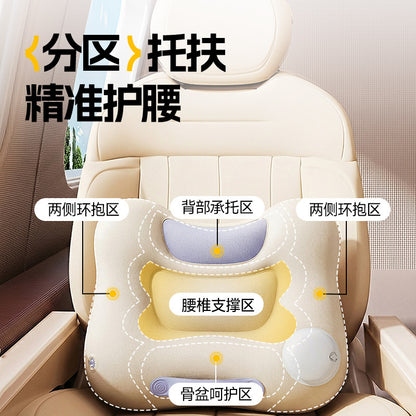 Car Lumbar Support Inflatable Waist Pillow Seat Cushion Adjustable Office Lumbar Pad - image 3
