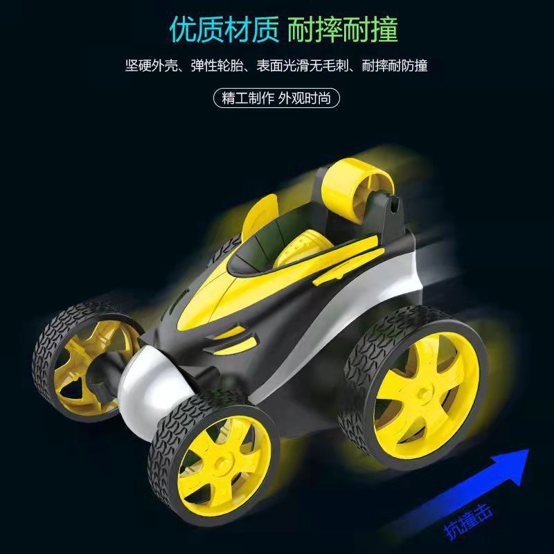 Electric Remote Control Dump Truck Stunt Car Toy, Rolling Stunt Double-Sided Car, Children's Street Stall Model Car, Remote Control Stunt - image 3