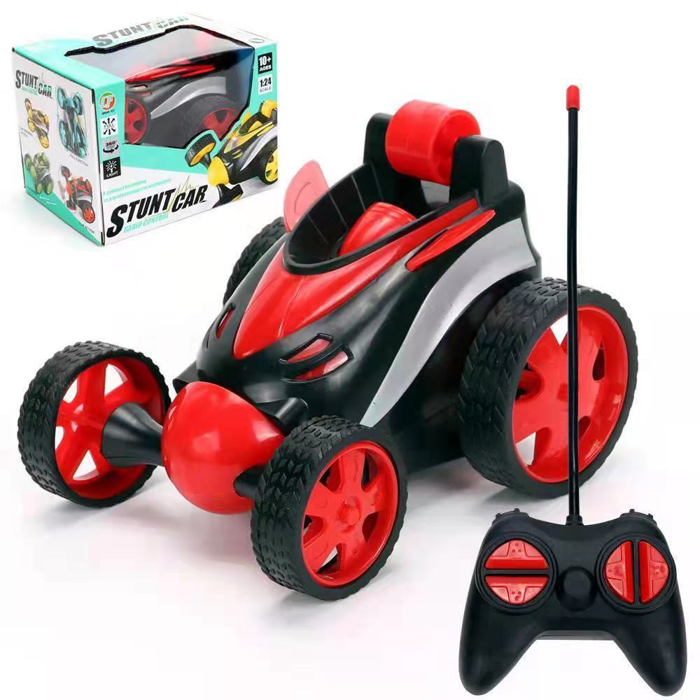 Electric Remote Control Dump Truck Stunt Car Toy, Rolling Stunt Double-Sided Car, Children's Street Stall Model Car, Remote Control Stunt - image 4