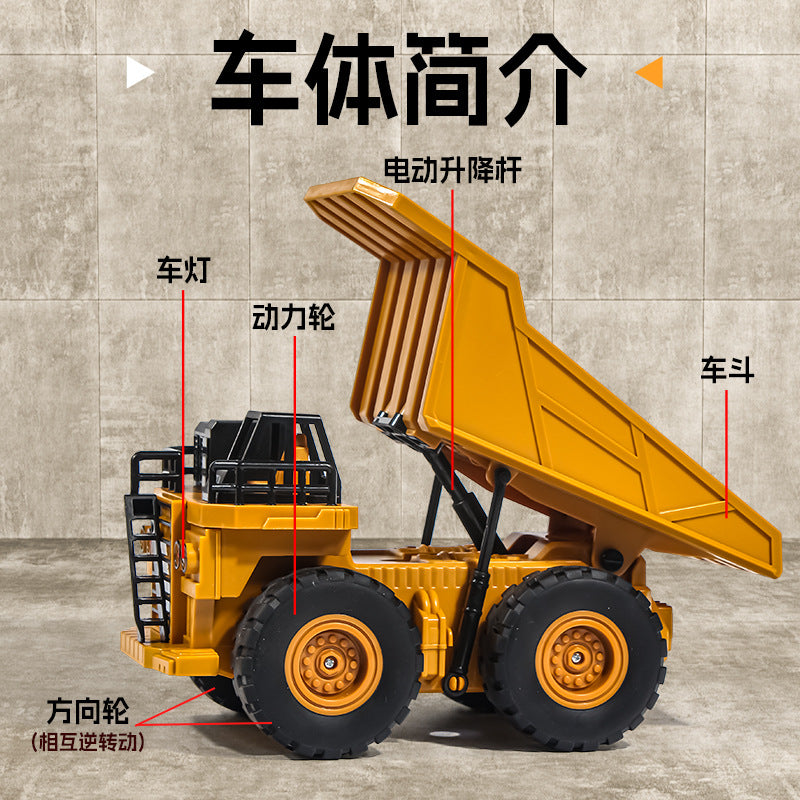 Cross-Border Remote Control Engineering Vehicle Electric Dump Truck Large Dump Truck 2.4g Simulation Heavy-Duty Truck Children's Toy - image 3