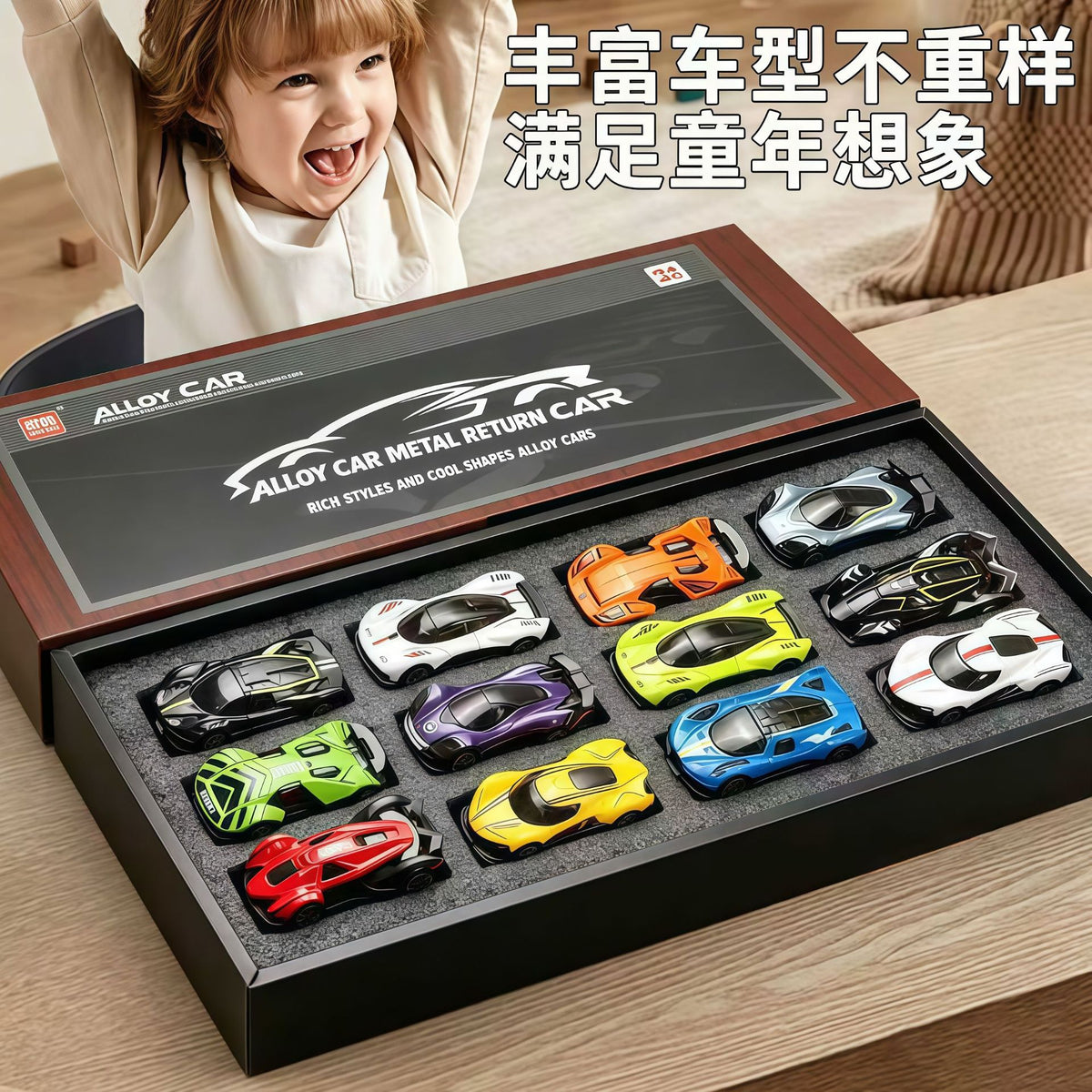 Supercar Alloy Team Simulation Racing Motorcycle Sports Car Model Toy Car Decoration Gift Box Set Source Factory - image 2
