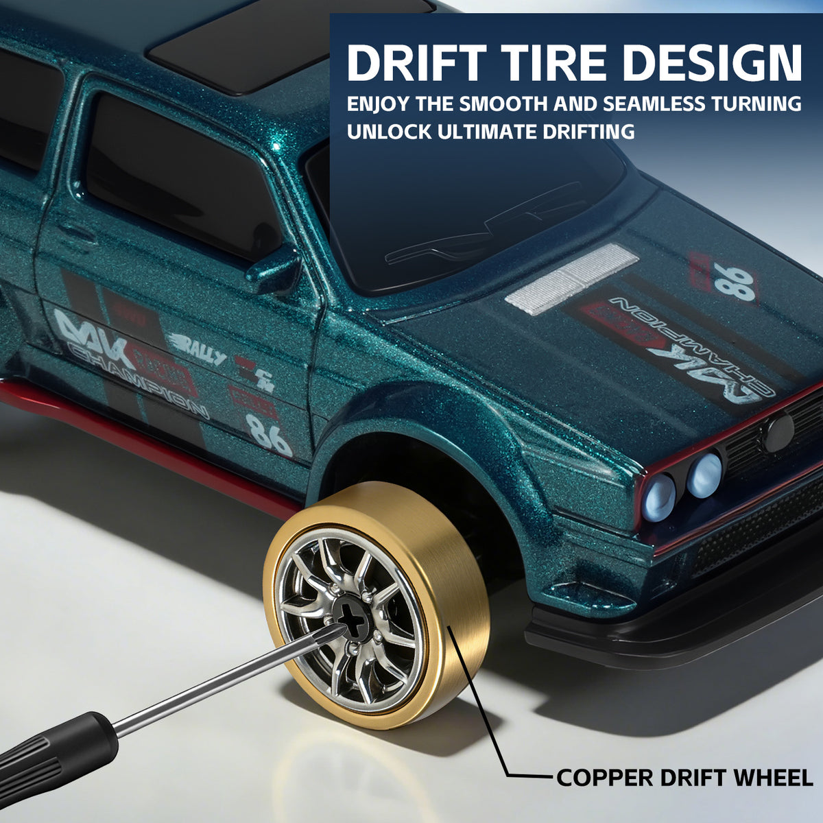 Cross-Border 1:64 Feiyu Fqd61 Remote Control Car Full Scale Gyroscope Rc Desktop Drift Toy Car Children's Car - image 4