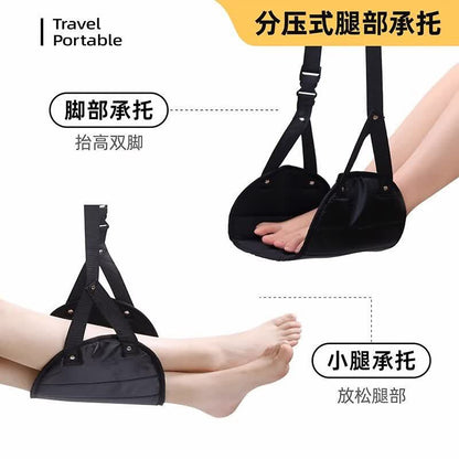 Portable Hanging Footrest Hammock for Travel, Car, Office Desk, and Airplane Use - image 2