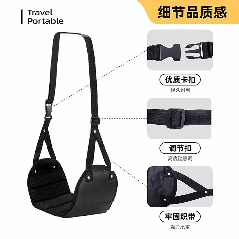 Portable Hanging Footrest Hammock for Travel, Car, Office Desk, and Airplane Use - image 3
