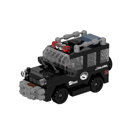 Mekensm Building Blocks Small Toys Military Car Assembly Building Block Car Children's Educational Particle Assembly Birthday Gift - image 5