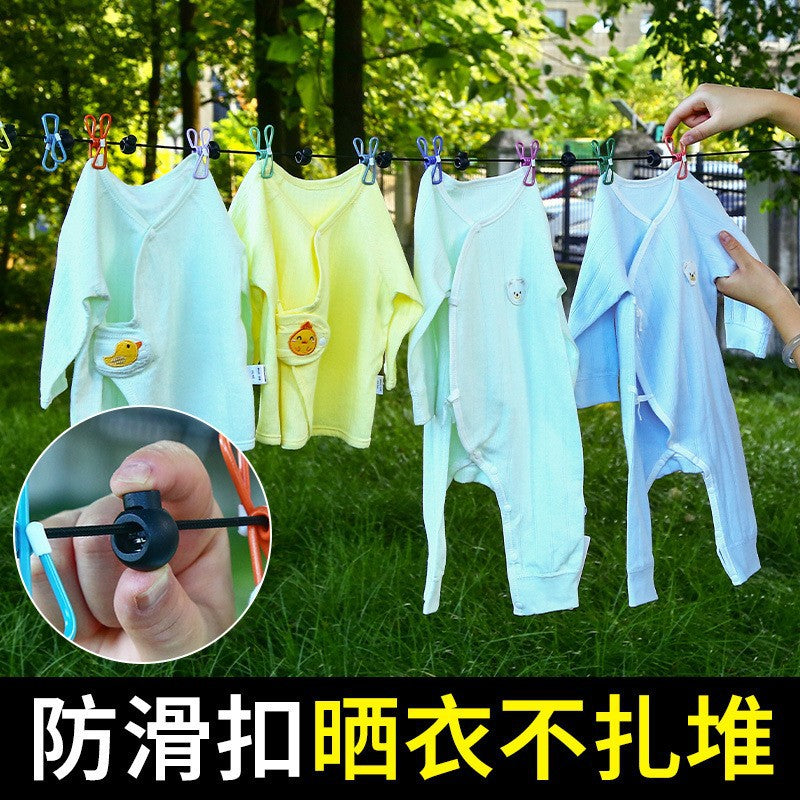 Travel Hotel Clothes Drying Gadget Portable Outdoor Clothesline Clips Dormitory Balcony Car Use No-Drill for Business Trips - image 4