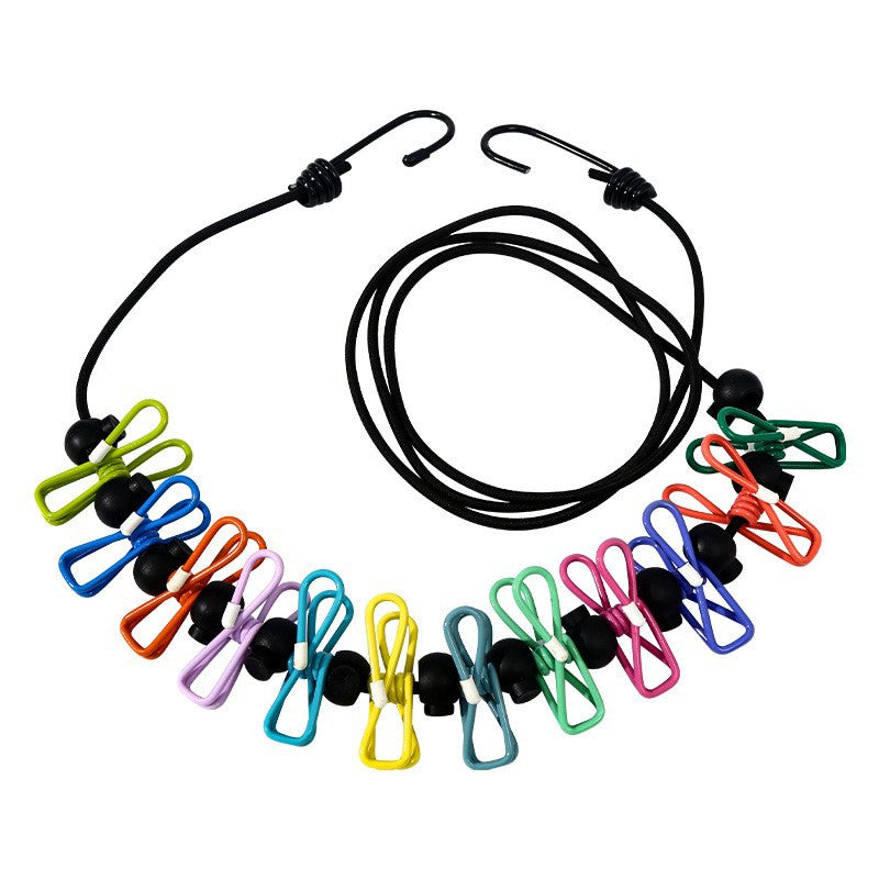 Travel Hotel Clothes Drying Gadget Portable Outdoor Clothesline Clips Dormitory Balcony Car Use No-Drill for Business Trips - image 5