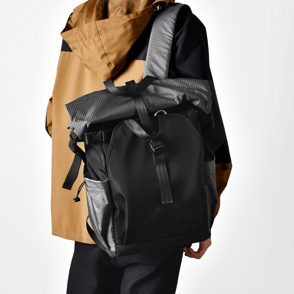 New Men's Motorcycle Backpack, Large Capacity, Computer Commuting, College Student Basketball Backpack, Multi-Functional School Bag, Urban Fashion - image 1