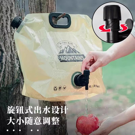 Outdoor Water Bag, Portable Foldable 8L Large Capacity Thickened Soft Food-Grade Water Storage Bag, Suitable for Camping and Car Use - image 2
