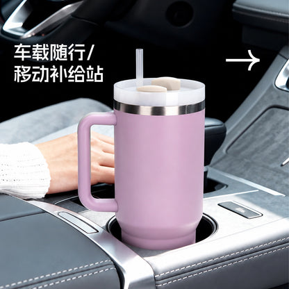 Cross-Border 40oz Second-Generation Large-Capacity Ice Cup 304 Stainless Steel Thermos Cup with Handle, Portable Car Cup - image 4