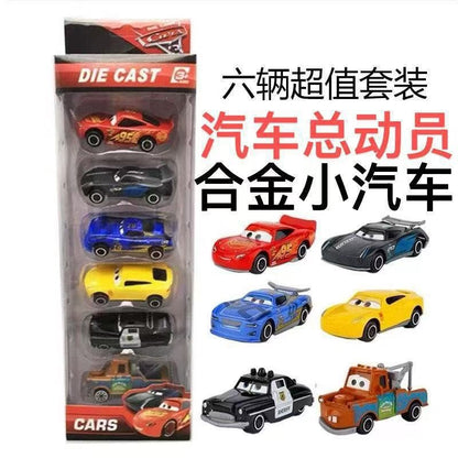 Cross-Border Mcqueen Lightning Mcqueen Car Model Black Storm Sheriff Children's Toy Sliding Alloy Racing Car Toy - image 2