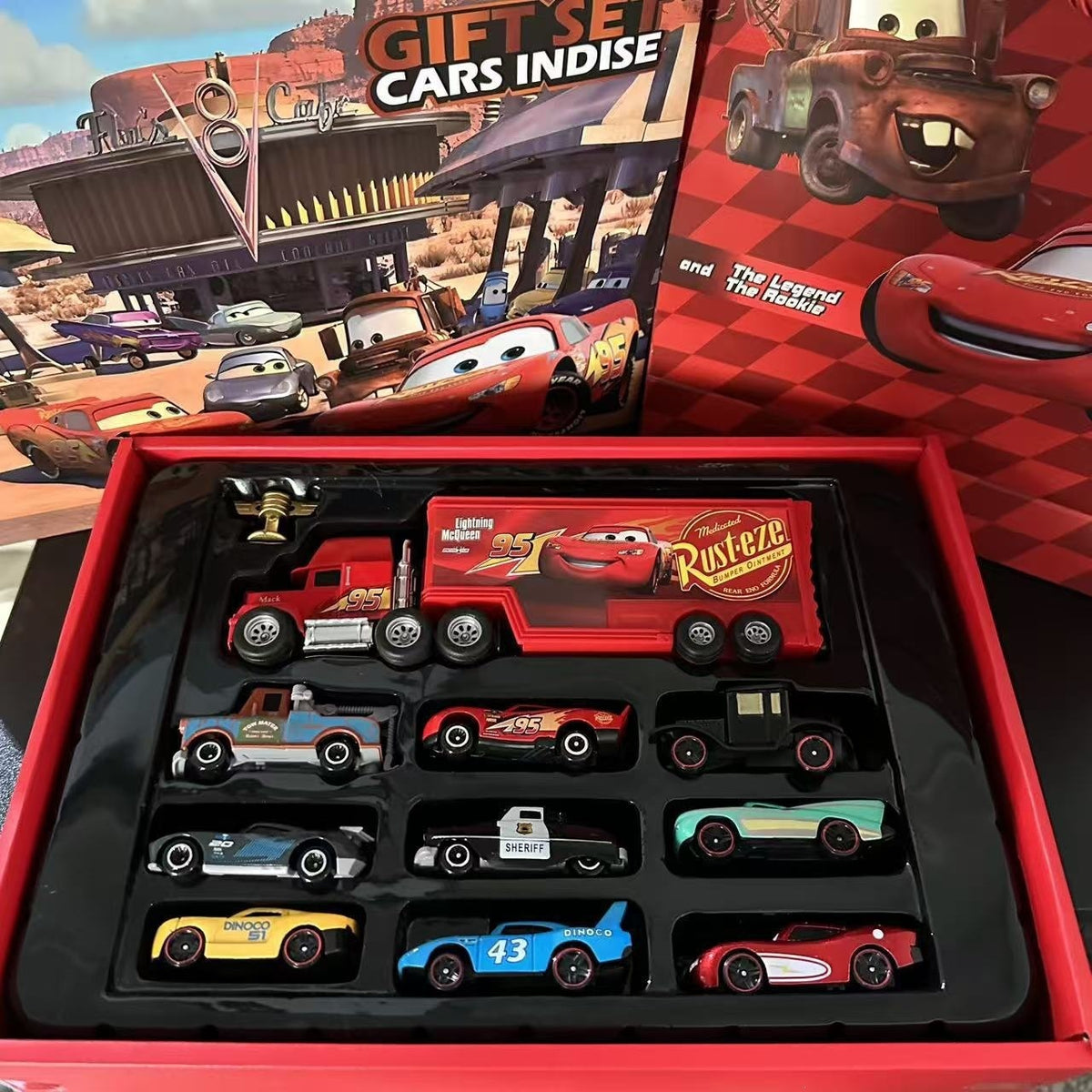 Cross-Border Mcqueen Lightning Mcqueen Car Model Black Storm Sheriff Children's Toy Sliding Alloy Racing Car Toy - image 3
