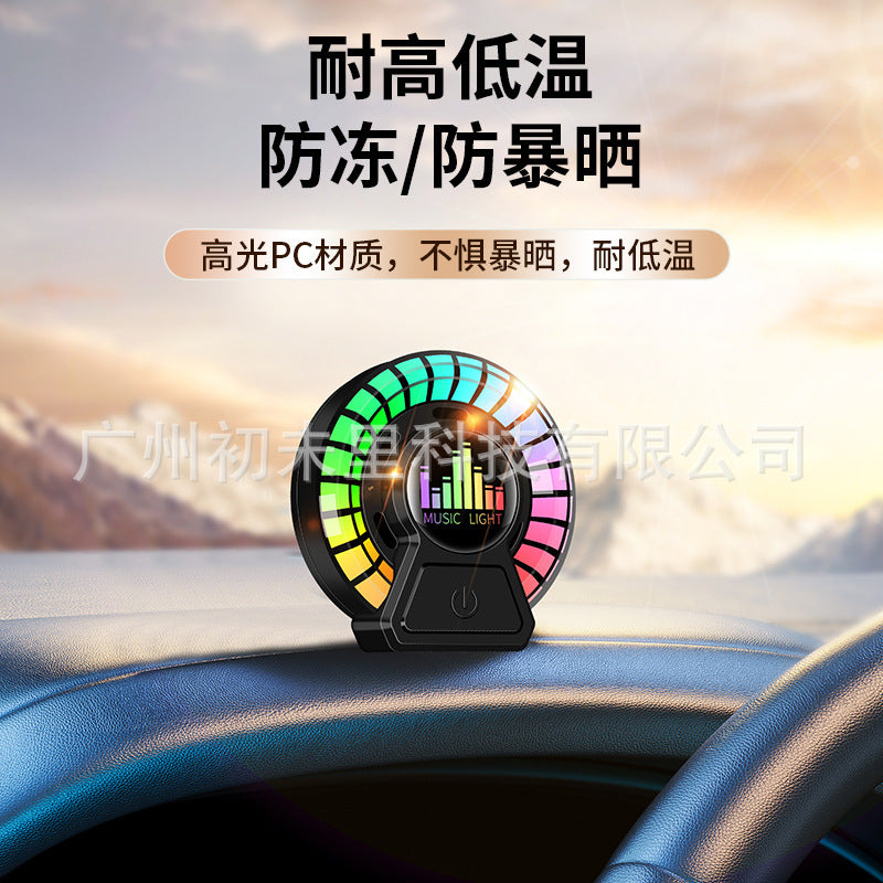 New Car Atmosphere Light with Aromatherapy, 3D Rhythm Sound-Controlled Pickup Light, Car Air Vent Colorful Music Ambient Light - image 2