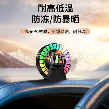 New Car Atmosphere Light with Aromatherapy, 3D Rhythm Sound-Controlled Pickup Light, Car Air Vent Colorful Music Ambient Light - image 2