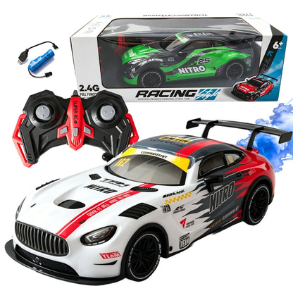 1:16 Spray Remote Control Car 2.4G Light-Up Rechargeable High-Speed Drift PVC Remote Control Painted Racing Car Children's Toy Car - image 5