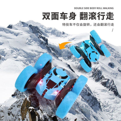 Cross-Border Double-Sided Flip Stunt Car, 360-Degree Rotating Roll-Over Car, Cool Lighting, Children's Remote Control Car Toy Wholesale - image 3