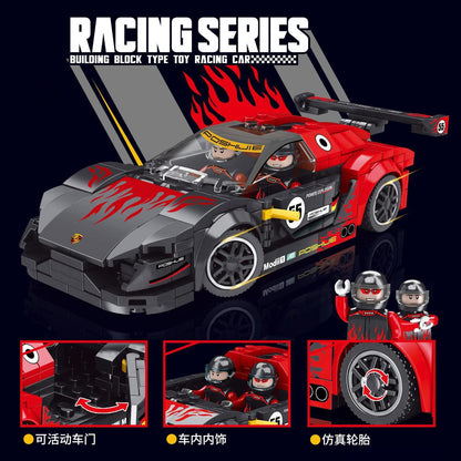 Cross-border building block car model assembly toy, luxury car, racing car, sports car, educational gift for boys and children - image 4