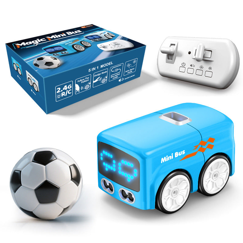 Cross-Border Football Bus Mini Desktop Remote Control Car, Intelligent Line-Following Vehicle, Four-Wheel Drive Car Toy, Fun Gift Wholesale - image 5