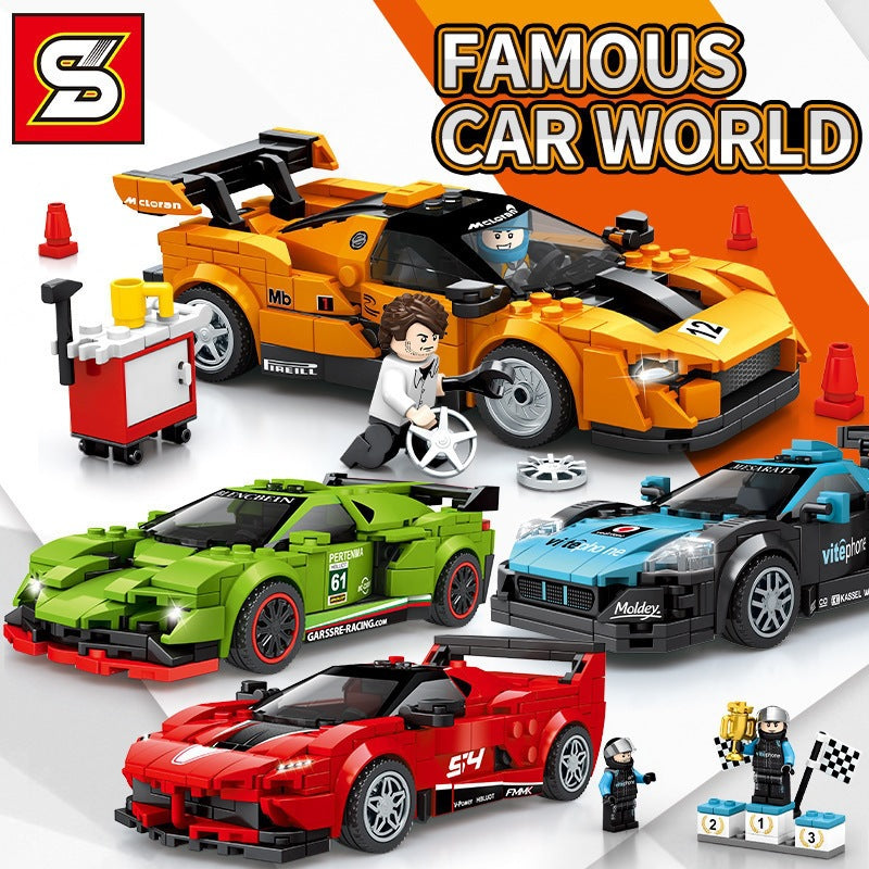 Senbao Building Blocks Famous Cars Collection World Racing Car Model Compatible with Assembly Building Blocks Children's Educational Toys - image 2