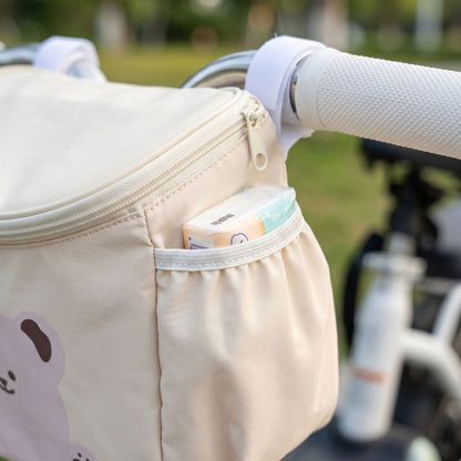 Baby stroller storage bag, electric vehicle front-mounted storage bag, large-capacity phone and water bottle storage bag - image 3