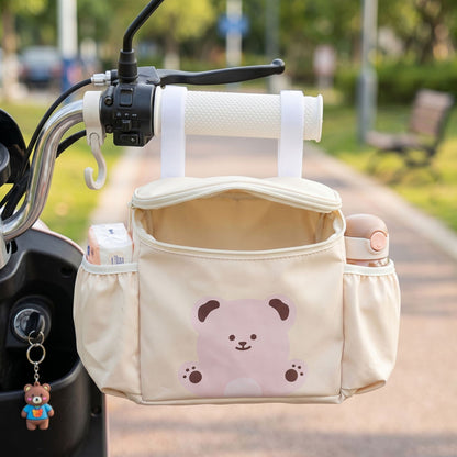 Baby stroller storage bag, electric vehicle front-mounted storage bag, large-capacity phone and water bottle storage bag - image 4