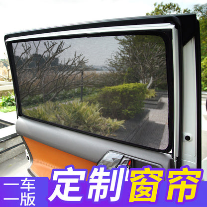 Double-layer magnetic sunshade, sun protection and heat insulation, dense mesh blackout car window sunshade, specially designed for specific vehicles - image 2