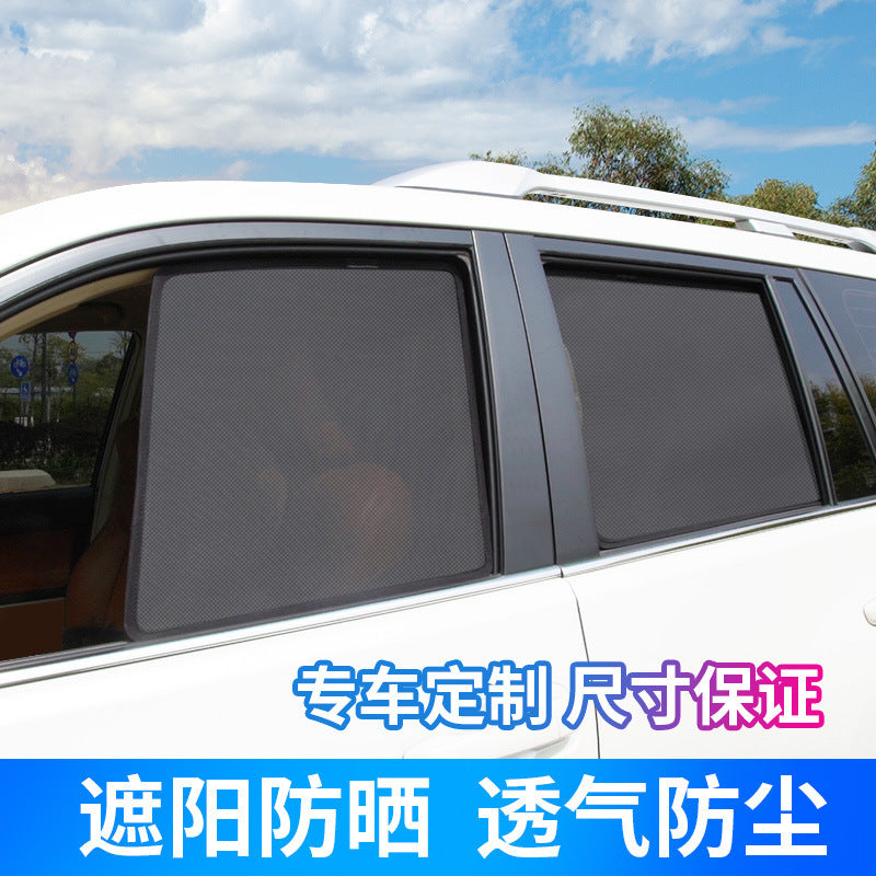 Double-layer magnetic sunshade, sun protection and heat insulation, dense mesh blackout car window sunshade, specially designed for specific vehicles - image 4