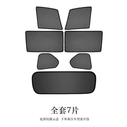Double-layer magnetic sunshade, sun protection and heat insulation, dense mesh blackout car window sunshade, specially designed for specific vehicles - image 5