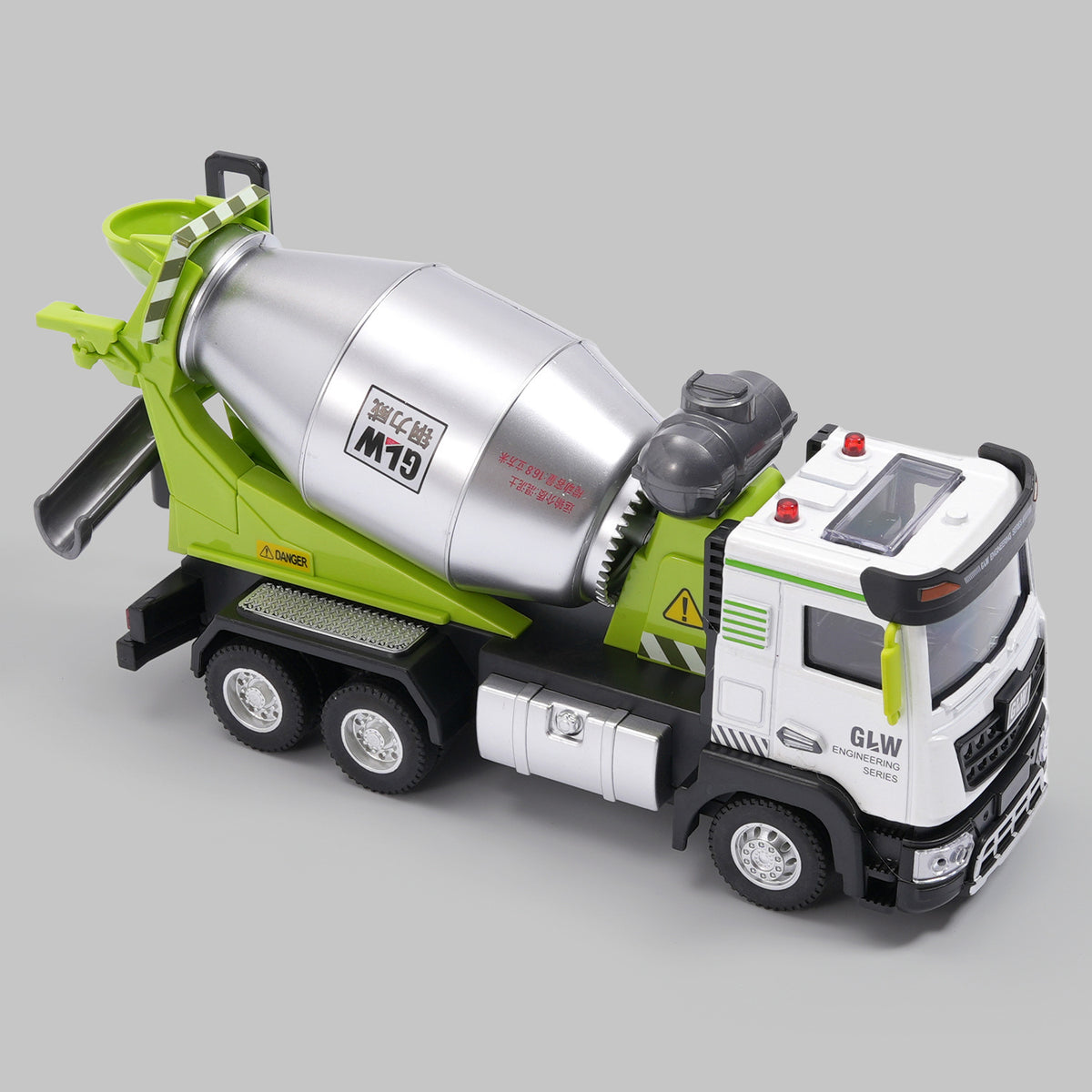 Large Alloy Mixer Truck Toy Car Children's Cement Concrete Tanker Crane Excavator Transporter Model - image 3