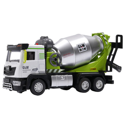 Large Alloy Mixer Truck Toy Car Children's Cement Concrete Tanker Crane Excavator Transporter Model - image 5