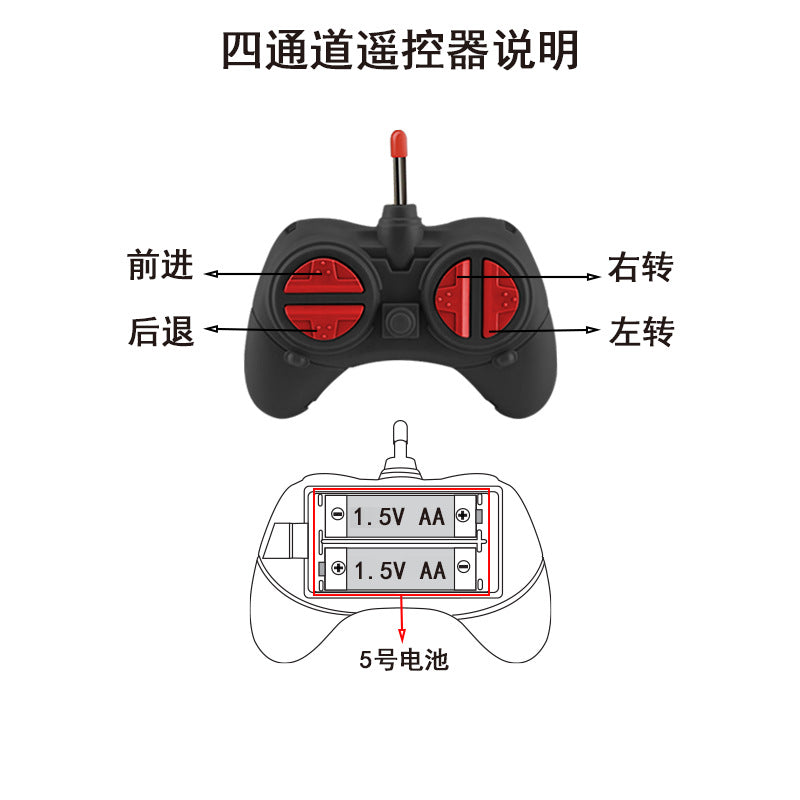 Cross-border four-way drift high-speed racing alloy sports car graffiti tin electric remote control car children's toy car model - image 4