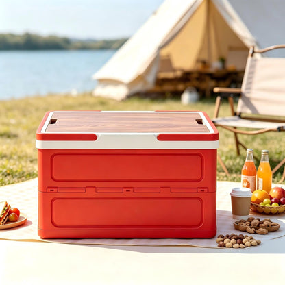 Folding storage box for outdoor camping and picnics, car trunk storage box, portable gift and souvenir box - image 3