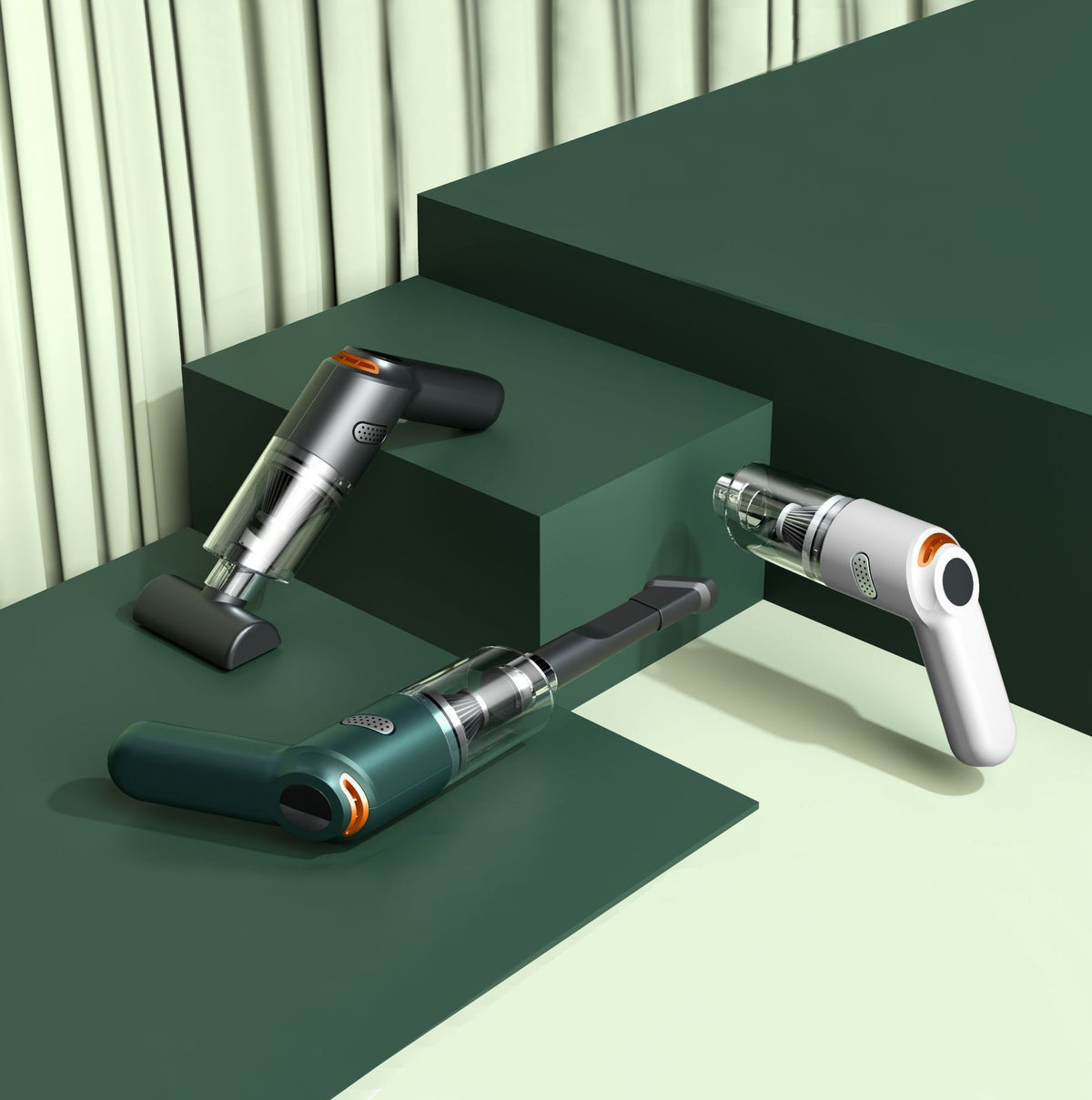 Car vacuum cleaner for vehicle and home use, wireless charging, handheld, small, mini, high-power vacuum for car interior - image 2