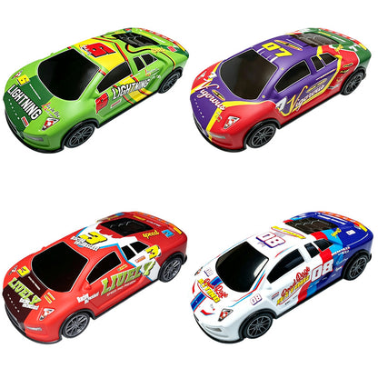Cross-border four-way drift high-speed racing alloy sports car graffiti tin electric remote control car children's toy car model - image 5