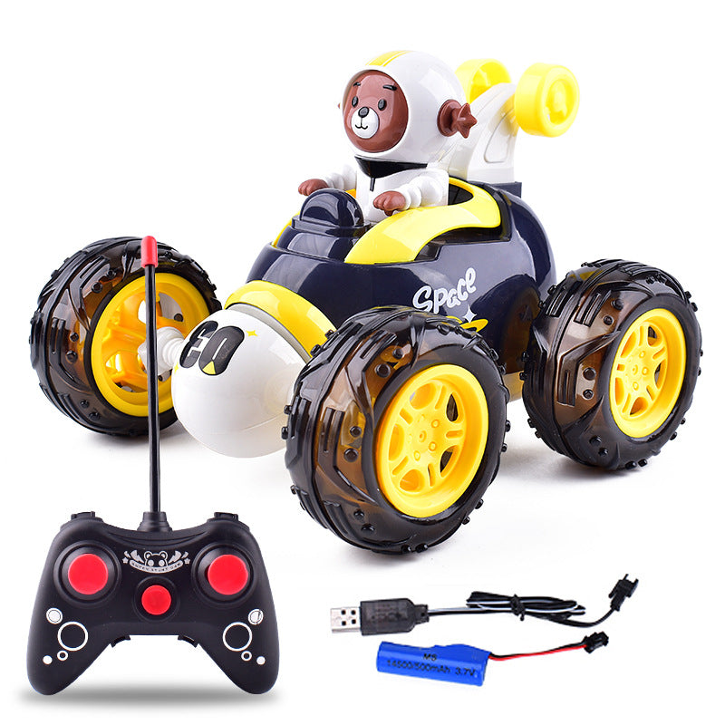 Influencer-approved remote control stunt roll-over car with lights and music, rechargeable remote control car toy for boys, available for dropshipping - image 3