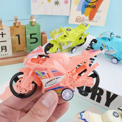 Classic inertia-powered motorcycle, cool toy car, kindergarten gift, reward for boys, motorcycle model, small gift - image 3