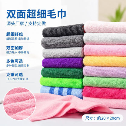 Polyester-nylon microfiber double-sided towel fabric, absorbent, warp-knitted, multi-color, in stock, for car wiping, kitchen cleaning cloth, raw material for h - image 4